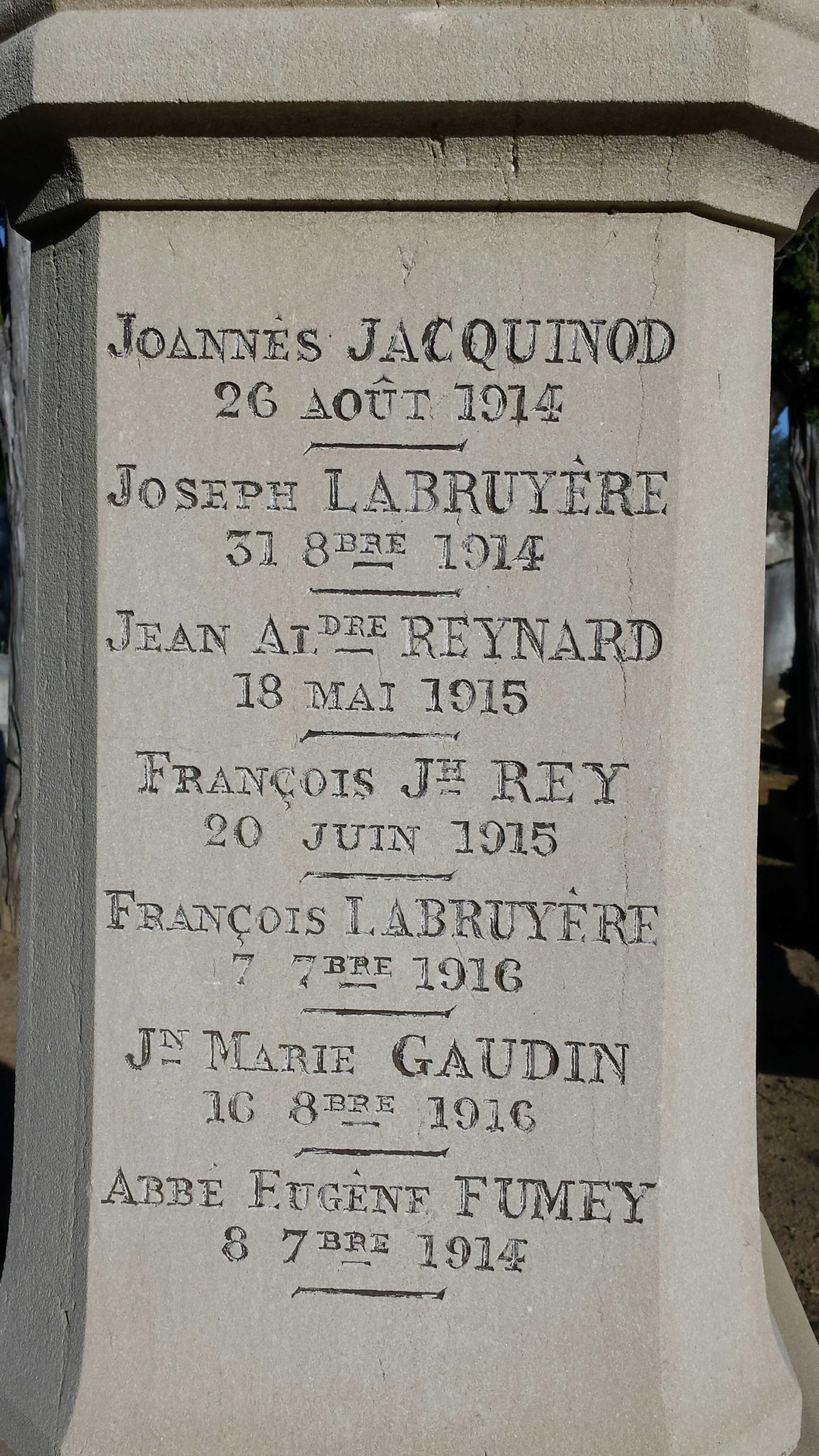 Monument aux morts liste 2